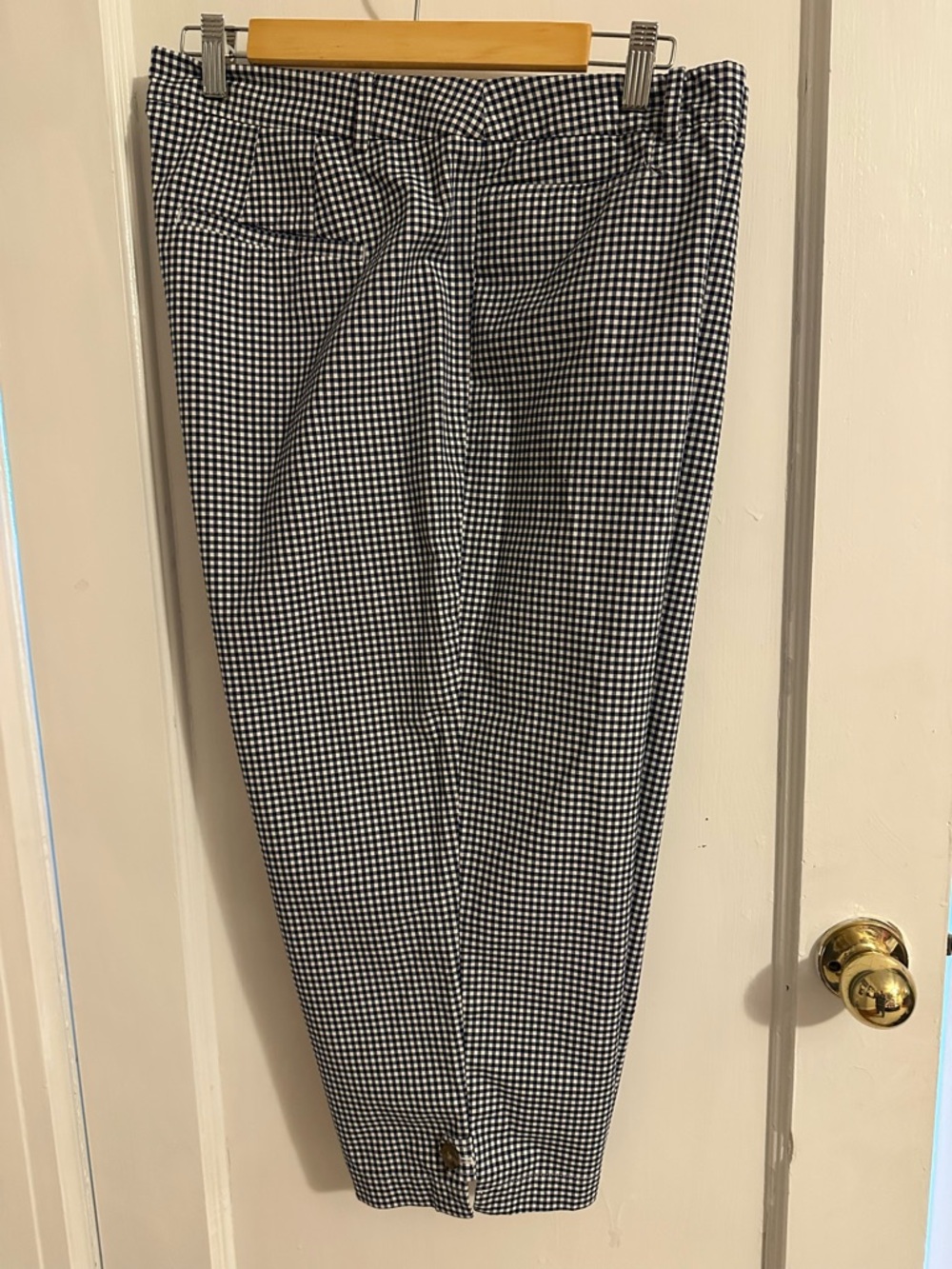 Talbots Navy and White Gingham perfect Skimmer curvy